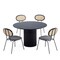 Manhattan Comfort Round Dining Set of 5, 47.24 in L, American Solid Ash Wood, Black 4-DT03DCCA06-GY - alternate 5